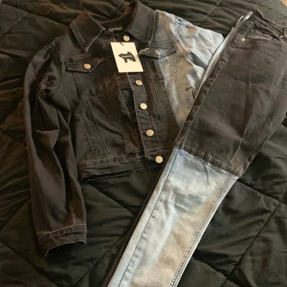 Filthy wealth denim jet set top small bottom 28 lightly worn